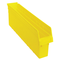 Store-Max Shelf Bins, 4-3/8" W x 8" H x 23-5/8" D, Yellow, 68 lbs. Capacity Toolneeds Inc.