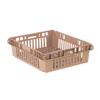 Contenant en plastique empilable Stack-N-Nest pour l'agriculture, 20,3" x 24" x 6,8", Beige Toolneeds Inc.