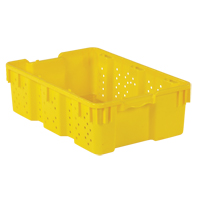 Contenant en plastique empilable Stack-N-Nest pour l'agriculture, 16" x 23,9" x 7,3", Jaune Toolneeds Inc.
