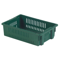 Contenant en plastique empilable Stack-N-Nest pour l'agriculture, 13,1" x 19,7" x 5,6", Vert Toolneeds Inc.