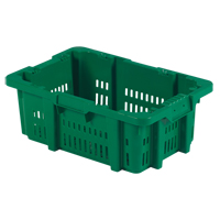 Contenant en plastique Stack-N-Nest pour la manutention des aliments, 16" x 23,9" x 8,8", Vert Toolneeds Inc.