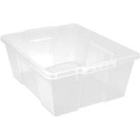 Plastic Latch Container, 15.875" W x 21" D x 7.75" H, Clear Toolneeds Inc.