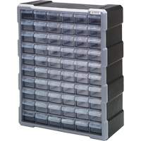 Drawer Cabinet, Plastic, 60 Drawers, 15" x 6-1/4" x 18-3/4", Black Toolneeds Inc.