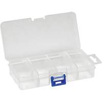 Plastic Compartment Box, 2.75" W x 5.5" D x 1.25" H, 8 Compartments Toolneeds Inc.