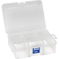 Plastic Compartment Box, 4.75" W x 6.75" D x 2.25" H, 6 Compartments Toolneeds Inc.