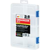 Plastic Compartment Box, 5.5" W x 7.75" D x 1.75" H, 8 Compartments Toolneeds Inc.