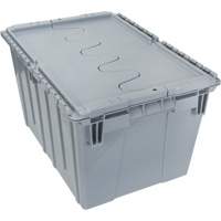 Flip Top Plastic Distribution Container, 21.65" x 15.5" x 12.5", Grey Toolneeds Inc.