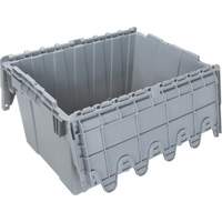 Flip Top Plastic Distribution Container, 21.65" x 15.5" x 12.5", Grey Toolneeds Inc.
