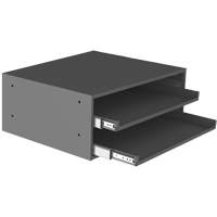 Large Slide Rack for Compartment Box Cabinets, Steel, 2 Slots, 20" W x 15-15/16" D x 8-3/16" H, Grey Toolneeds Inc.