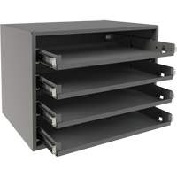 Small Bearing Rack, Steel, 4 Slots, 15-9/16" W x 11-7/8" D x 11-5/16" H, Grey Toolneeds Inc.