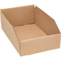 Deep Corrugated Parts Bins, 7-5/8" W x 11-5/16" D x 4-1/2" H, Beige Toolneeds Inc.