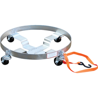 Chariots &agrave; &eacute;tages multiples pour baril, Acier, Capacit&eacute;e 900 lb, Diam&egrave;tre 23-1/2", Roue en Caoutchouc Toolneeds Inc.