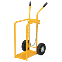 Gas Cylinder Cart, Mold-on Rubber Wheels, 9-13/16" W x 16" L Base, 150 lbs. Toolneeds Inc.