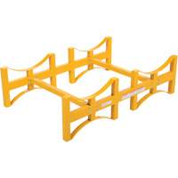 Porte-barils empilable en acier, 2 barils, Capacit&eacute; de 1600 lb, 45-1/2" la x 29-7/8" p x 12-3/4" h Toolneeds Inc.