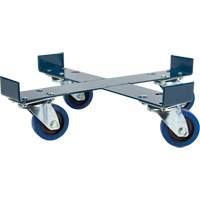 Chariot pour baril, Acier, Capacit&eacute;e 1400 lb, Diam&egrave;tre 24", Roue en &eacute;lastique bleu Toolneeds Inc.