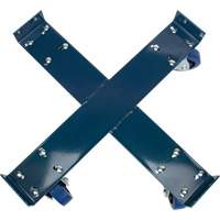 Chariot pour baril, Acier, Capacit&eacute;e 1400 lb, Diam&egrave;tre 24", Roue en &eacute;lastique bleu Toolneeds Inc.