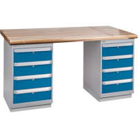 Pre-Designed Workbench, Dual Drawers, 2500 lbs. Cap., 72" W x 36" D, 34" H Toolneeds Inc.