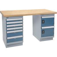 Workbench, Door & Drawers, 2500 lbs. Cap., 60" W x 36" D, 34" H Toolneeds Inc.