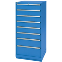 Drawer Cabinets, 8 Drawers, 28-1/4" W x 28-1/2" D x 59-1/2" H, Bright blue Toolneeds Inc.