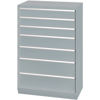 Drawer Cabinets, 7 Drawers, 40-1/4" W x 22-1/2" D x 59-1/2" H, Grey Toolneeds Inc.
