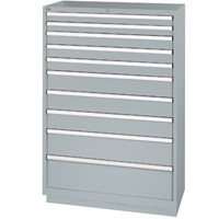 Drawer Cabinets, 10 Drawers, 40-1/4" W x 22-1/2" D x 59-1/2" H, Grey Toolneeds Inc.