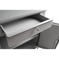 Cabinet Style Shop Desk, 34-1/2" W x 30" D x 53" H, Grey Toolneeds Inc.