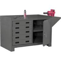 Stationary Workstation, Steel Surface, 60-1/8" W x 24-1/4" D x 36-1/4" H Toolneeds Inc.