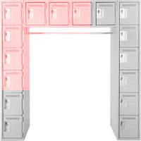 Arche de casiers &eacute;conomiques assembl&eacute;s Clean Line, 16 niveaux, Bloc de 3, 18" x 72" x 12", Acier Toolneeds Inc.
