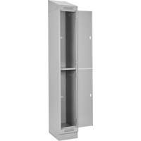 Clean Line Lockers, 2 -tier, Bank of 4, 48" x 18" x 82", Steel, Grey, Rivet (Assembled) Toolneeds Inc.
