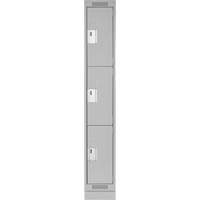Casiers Clean Line, 3 niveaux, 12" x 18" x 76", Acier, Gris, Rivet (assembl&eacute;) Toolneeds Inc.