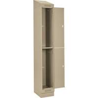 Clean Line Lockers, 2 -tier, Bank of 4, 48" x 18" x 82", Steel, Beige, Rivet (Assembled) Toolneeds Inc.