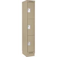 Casiers Clean Line, 3 niveaux, 12" x 18" x 76", Acier, Beige, Rivet (assembl&eacute;) Toolneeds Inc.