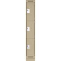 Casiers Clean Line, 3 niveaux, 12" x 18" x 76", Acier, Beige, Rivet (assembl&eacute;) Toolneeds Inc.