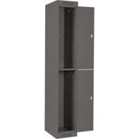 Clean Line Lockers, 2 -tier, Bank of 4, 48" x 18" x 72", Steel, Charcoal, Rivet (Assembled) Toolneeds Inc.