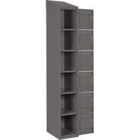 Clean Line Lockerette, 6 -tier, Bank of 4, 48" x 18" x 78", Steel, Charcoal, Rivet (Assembled) Toolneeds Inc.