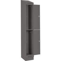 Clean Line Lockers, 2 -tier, Bank of 4, 48" x 18" x 82", Steel, Charcoal, Rivet (Assembled) Toolneeds Inc.