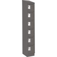 Petits casiers Clean Line, 6 niveaux, 12" x 18" x 82", Acier, Charbon, Rivet (assembl&eacute;) Toolneeds Inc.
