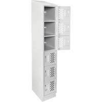 Petits casiers &eacute;conomiques assembl&eacute;s et perfor&eacute;s Clean Line, 6 niveaux, 18" x 72" x 12", Acier Toolneeds Inc.