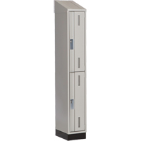 Concorde Heavy-Duty Lockers, 2 -tier, 12" x 18" x 82", Steel, Grey, Welded (Assembled) Toolneeds Inc.
