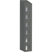 Concorde Heavy-Duty Lockers, 6 -tier, 12" x 18" x 78", Steel, Charcoal, Welded (Assembled) Toolneeds Inc.