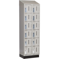 Concorde Heavy-Duty Lockers, 6 -tier, Bank of 2, 24" x 18" x 82", Steel, Grey, Welded (Assembled) Toolneeds Inc.