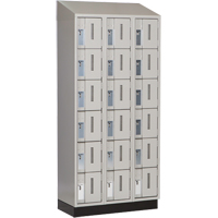Concorde Heavy-Duty Lockers, 6 -tier, Bank of 3, 36" x 18" x 82", Steel, Grey, Welded (Assembled) Toolneeds Inc.