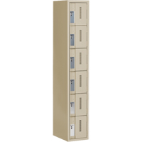 Casiers robustes Concorde, 6 niveaux, 12" x 18" x 72", Acier, Beige, Soud&eacute; (assembl&eacute;) Toolneeds Inc.