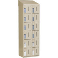 Concorde Heavy-Duty Lockers, 6 -tier, Bank of 2, 24" x 18" x 78", Steel, Beige, Welded (Assembled) Toolneeds Inc.