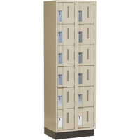 Concorde Heavy-Duty Lockers, 6 -tier, Bank of 2, 24" x 18" x 76", Steel, Beige, Welded (Assembled) Toolneeds Inc.