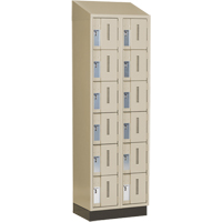 Concorde Heavy-Duty Lockers, 6 -tier, Bank of 2, 24" x 18" x 82", Steel, Beige, Welded (Assembled) Toolneeds Inc.