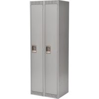Lockers, Bank of 2, 24" x 18" x 72", Steel, Grey, Knocked Down Toolneeds Inc.
