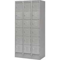 Casiers, 6 niveaux, Bloc de 3, 36" x 18" x 76", Acier, Gris, D&eacute;mont&eacute; Toolneeds Inc.