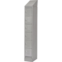 Lockers, 6 -tier, 12" x 18" x 86", Steel, Grey, Knocked Down Toolneeds Inc.