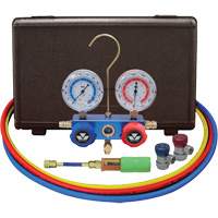 Automotive Manifold Gauge Set with Mini Dye Injector & Manual Couplers Toolneeds Inc.